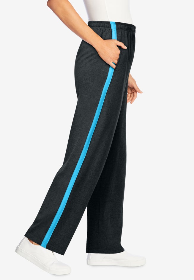 Side-Stripe Cotton French Terry Capri image number 2