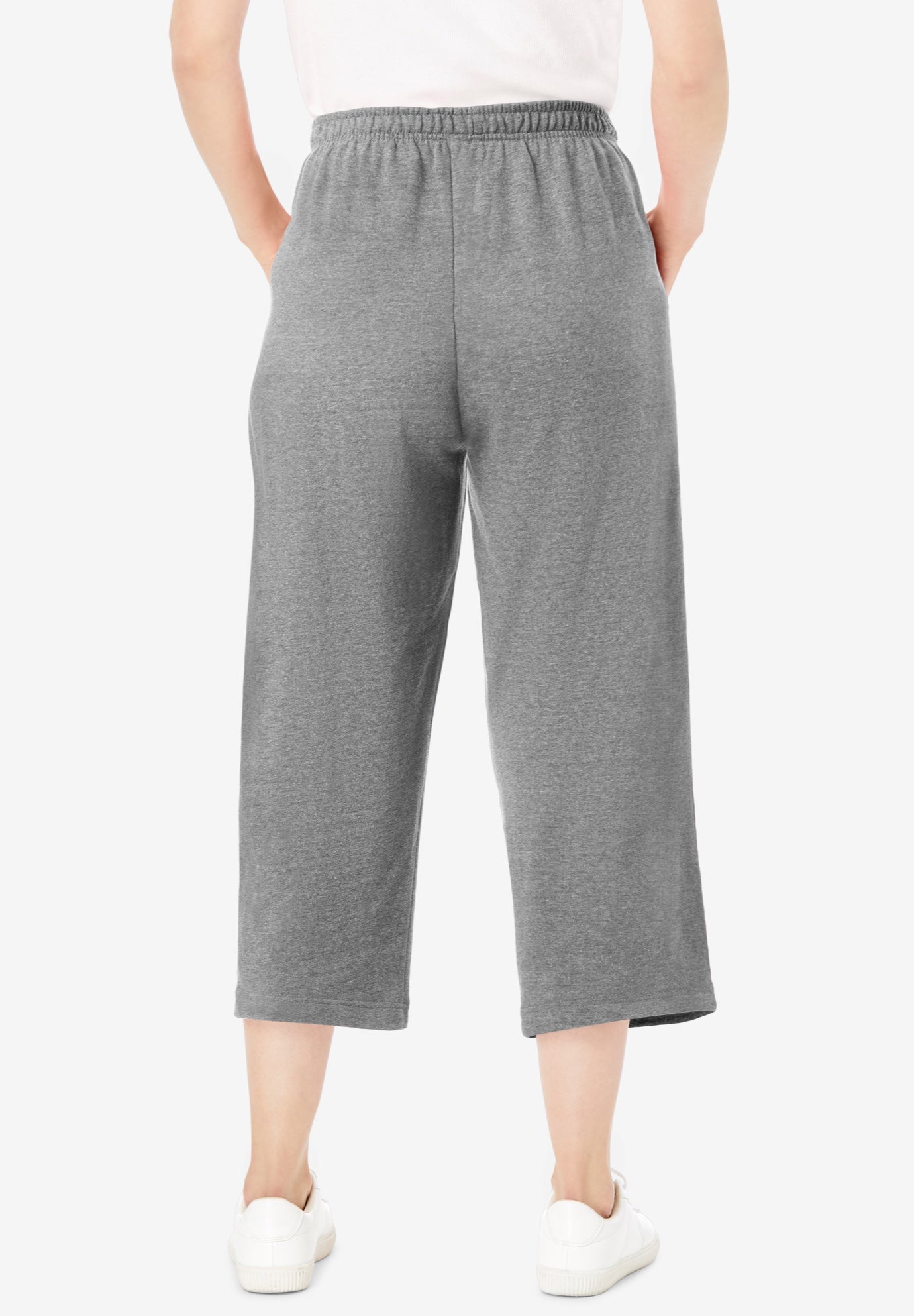 Side-Stripe Cotton French Terry Capri image number 1