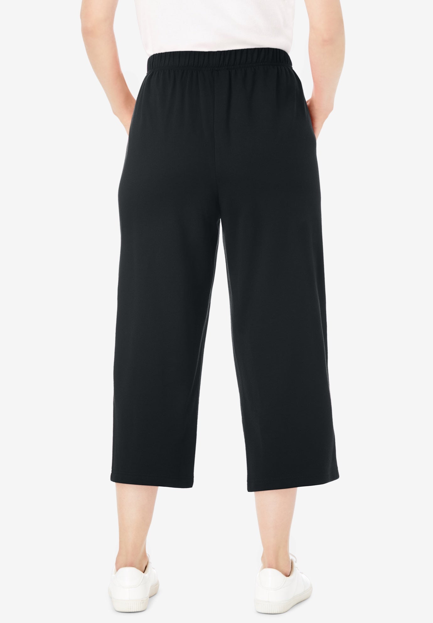 Side-Stripe Cotton French Terry Capri image number 1