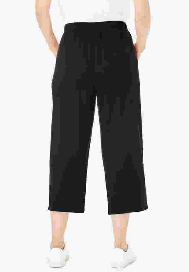 Side-Stripe Cotton French Terry Capri image number 1