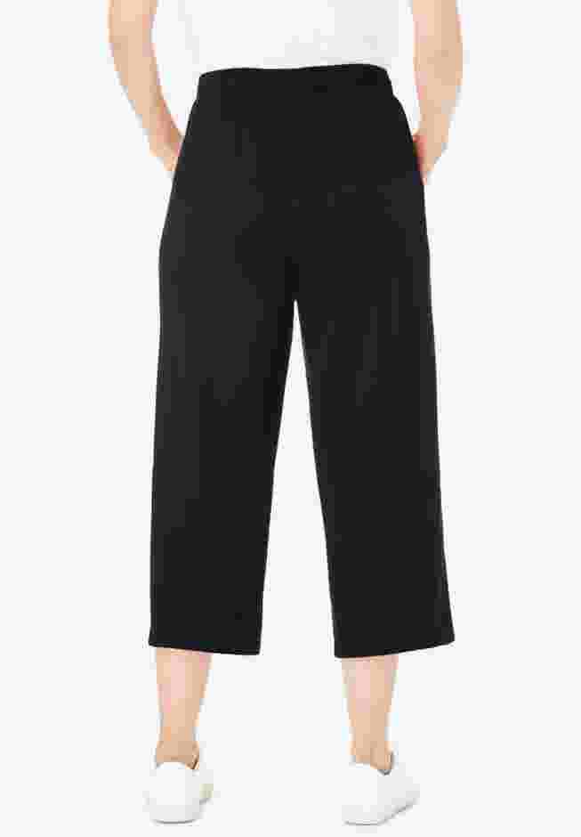 Side-Stripe Cotton French Terry Capri image number 1