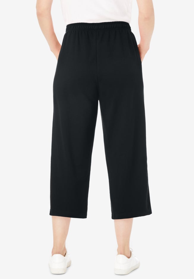 Side-Stripe Cotton French Terry Capri image number 1