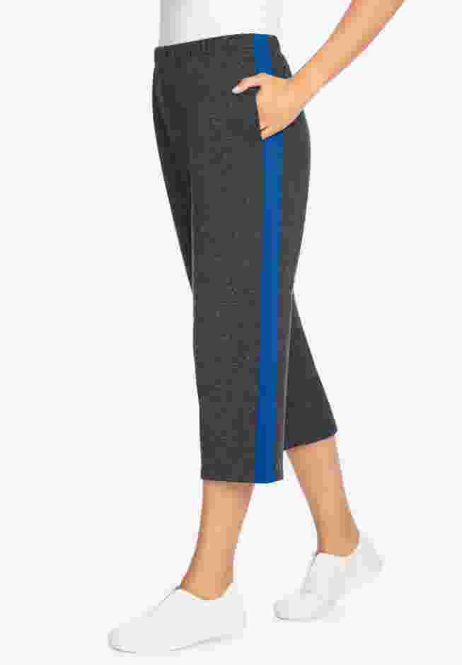Side-Stripe Cotton French Terry Capri image number 0