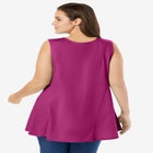 Sleeveless Fit-And-Flare Tunic Top image number null