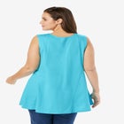 Sleeveless Fit-And-Flare Tunic Top image number null
