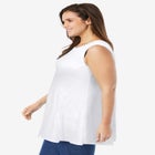 Sleeveless Fit-And-Flare Tunic Top image number null
