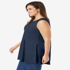 Sleeveless Fit-And-Flare Tunic Top image number null