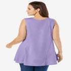 Sleeveless Fit-And-Flare Tunic Top image number null