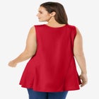 Sleeveless Fit-And-Flare Tunic Top image number null