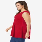 Sleeveless Fit-And-Flare Tunic Top image number null