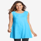 Sleeveless Fit-And-Flare Tunic Top image number null