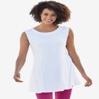 Sleeveless Fit-And-Flare Tunic Top image number null