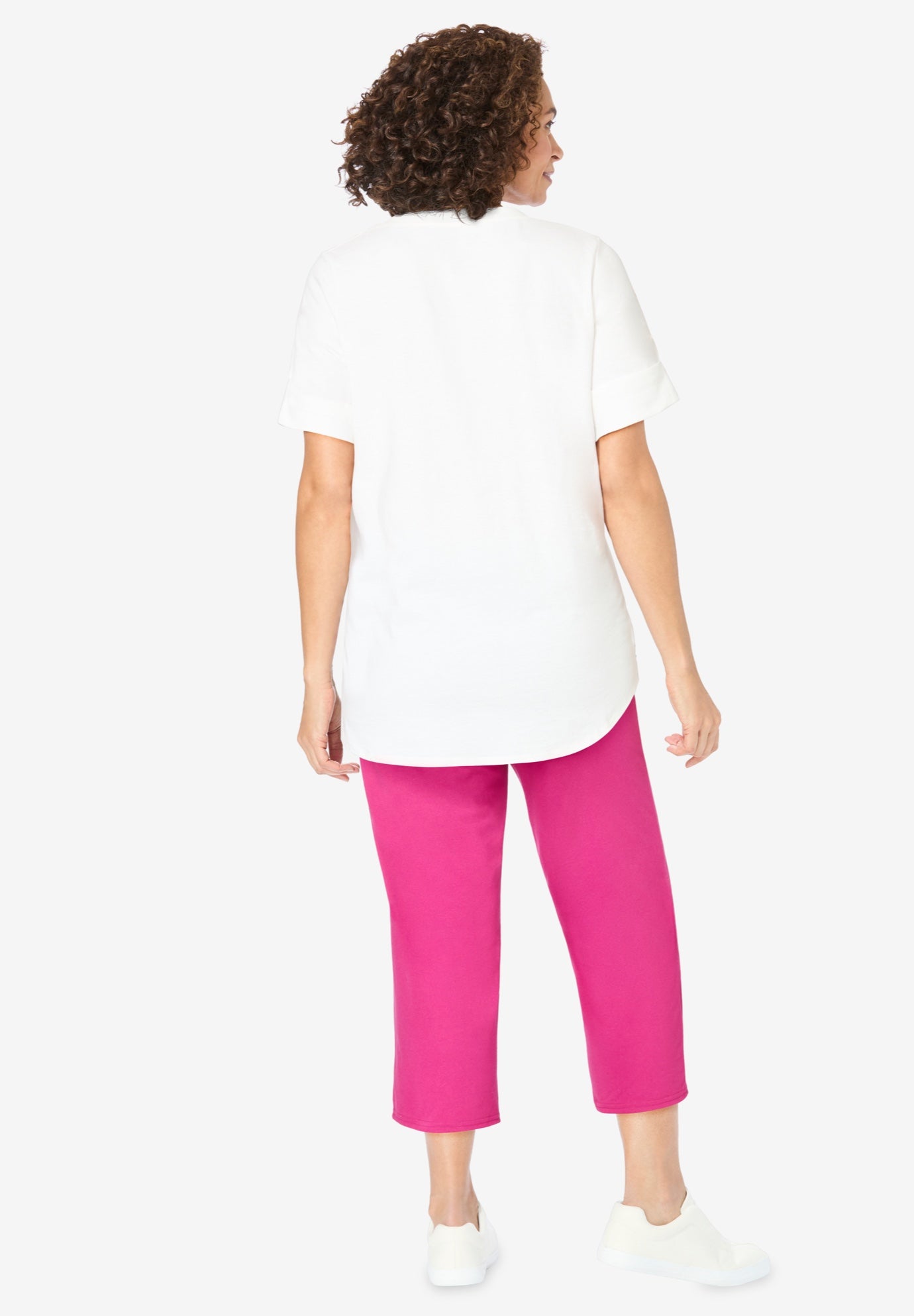 Two-Piece V-Neck Tunic & Capri Set image number 1