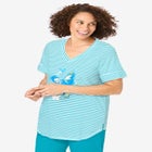 Two-Piece V-Neck Tunic & Capri Set image number null