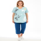 Two-Piece V-Neck Tunic & Capri Set image number null