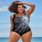 Chlorine Resistant Crossback One Piece Swimsuit image number null