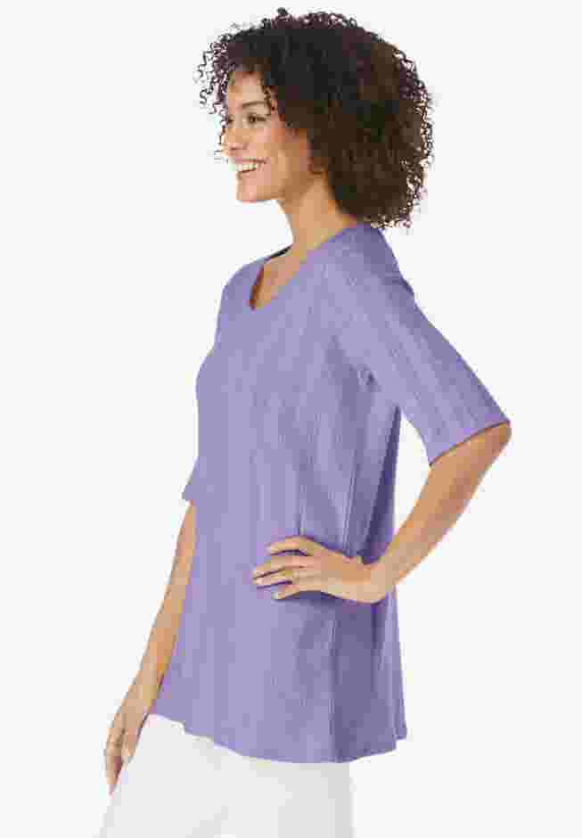 Pointelle Scoopneck Tee image number 2