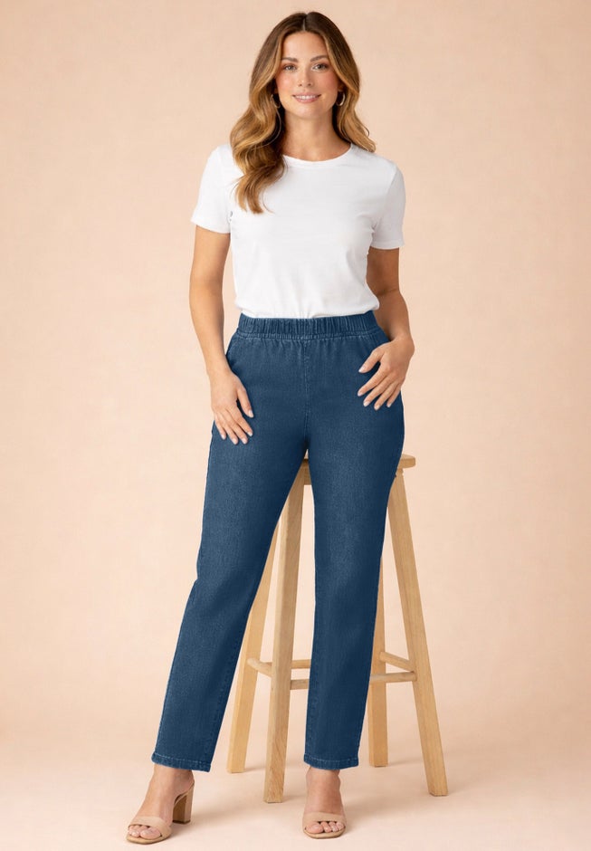 Plus Size Comfort Stretch Straight Leg Jean image number 1