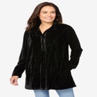 Velour Henley Swing Tunic image number null