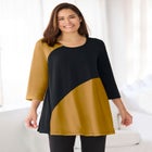 Knit Colorblock Tunic image number null