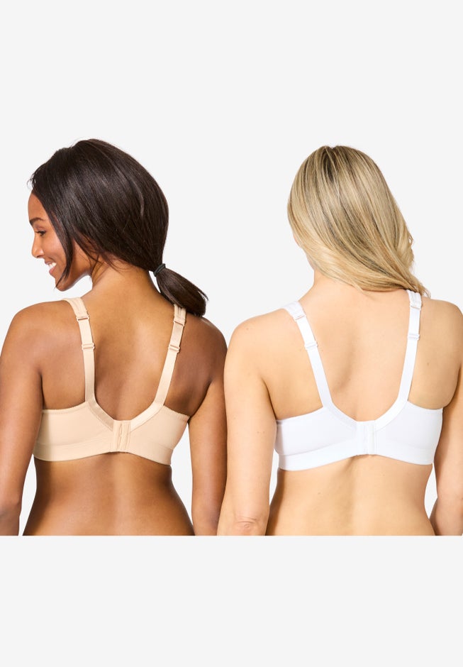 Comfort Choice® 2-Pack Cotton Full Coverage Bra image number 1