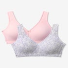 Comfort Choice® 2-Pack Cotton Full Coverage Bra image number null