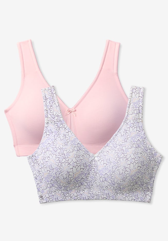 Comfort Choice® 2-Pack Cotton Full Coverage Bra image number 0