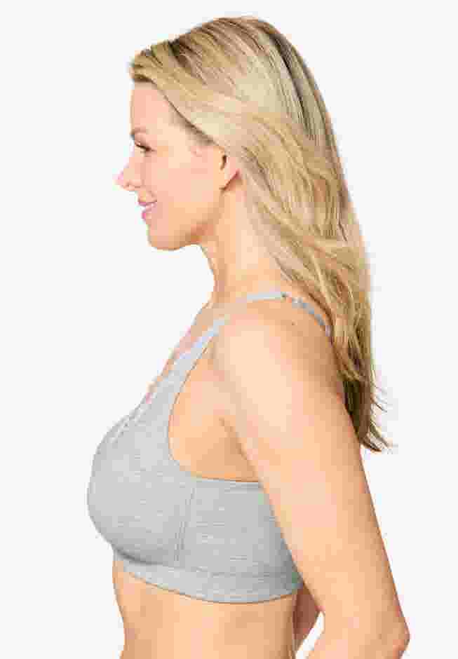 Catherines Front-Close Cotton Comfort Bra image number 2