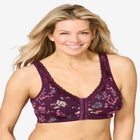 Catherines Front-Close Cotton Comfort Bra image number null
