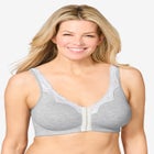 Catherines Front-Close Cotton Comfort Bra image number null