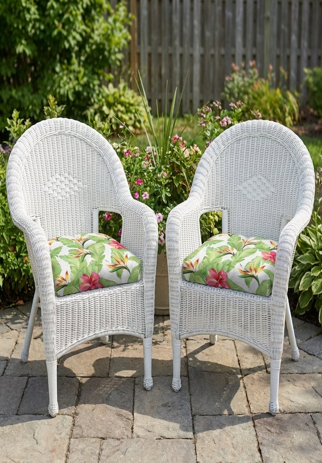 BH Outdoor Performance Tufted Wicker Chair Cushion image number 5