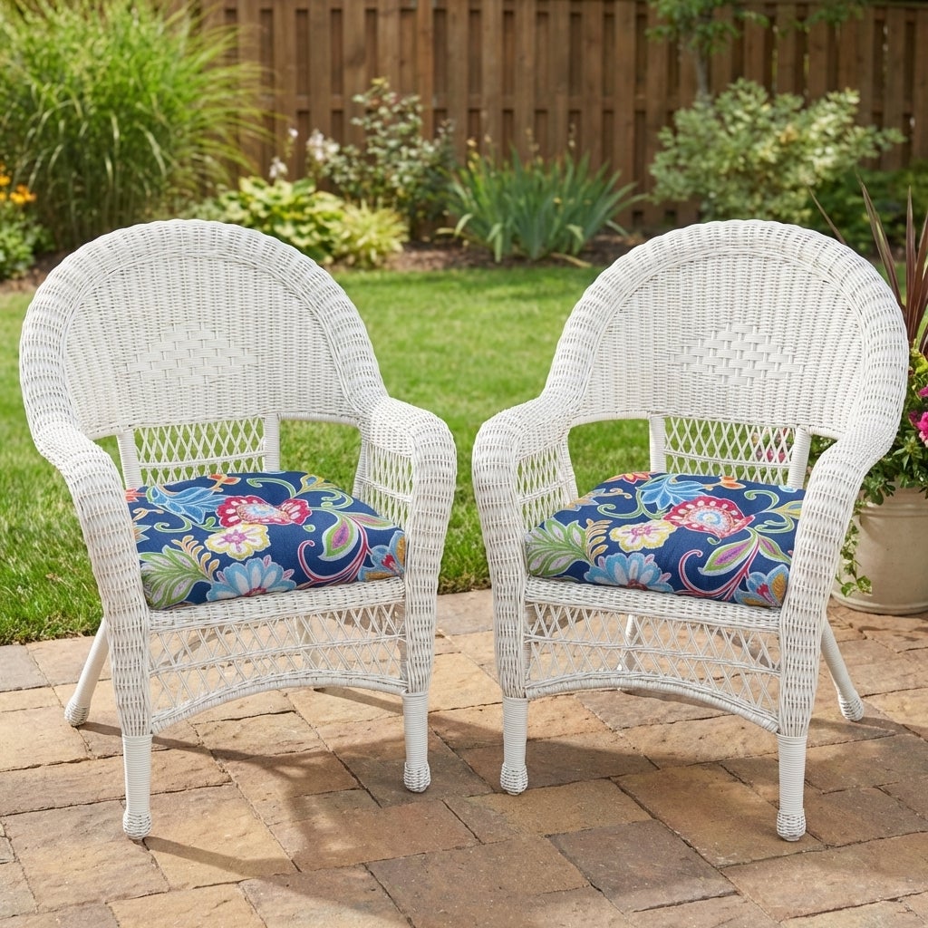 BH Outdoor Performance Tufted Wicker Chair Cushion image number 8