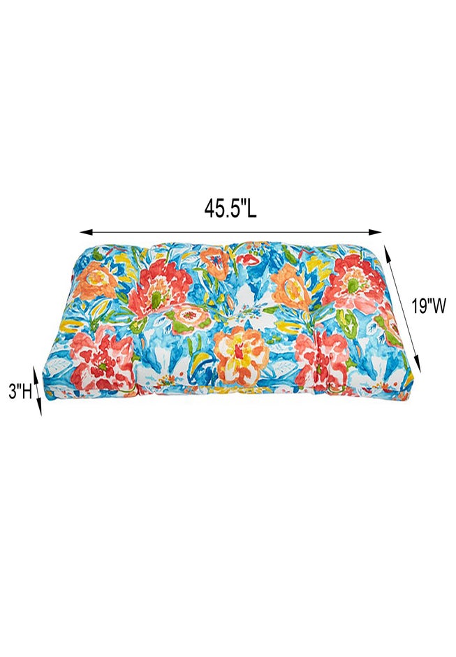 BH Performance Fabric Tufted Wicker Settee Cushion image number 5