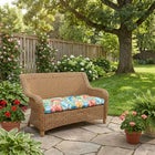 BH Performance Fabric Tufted Wicker Settee Cushion image number 4