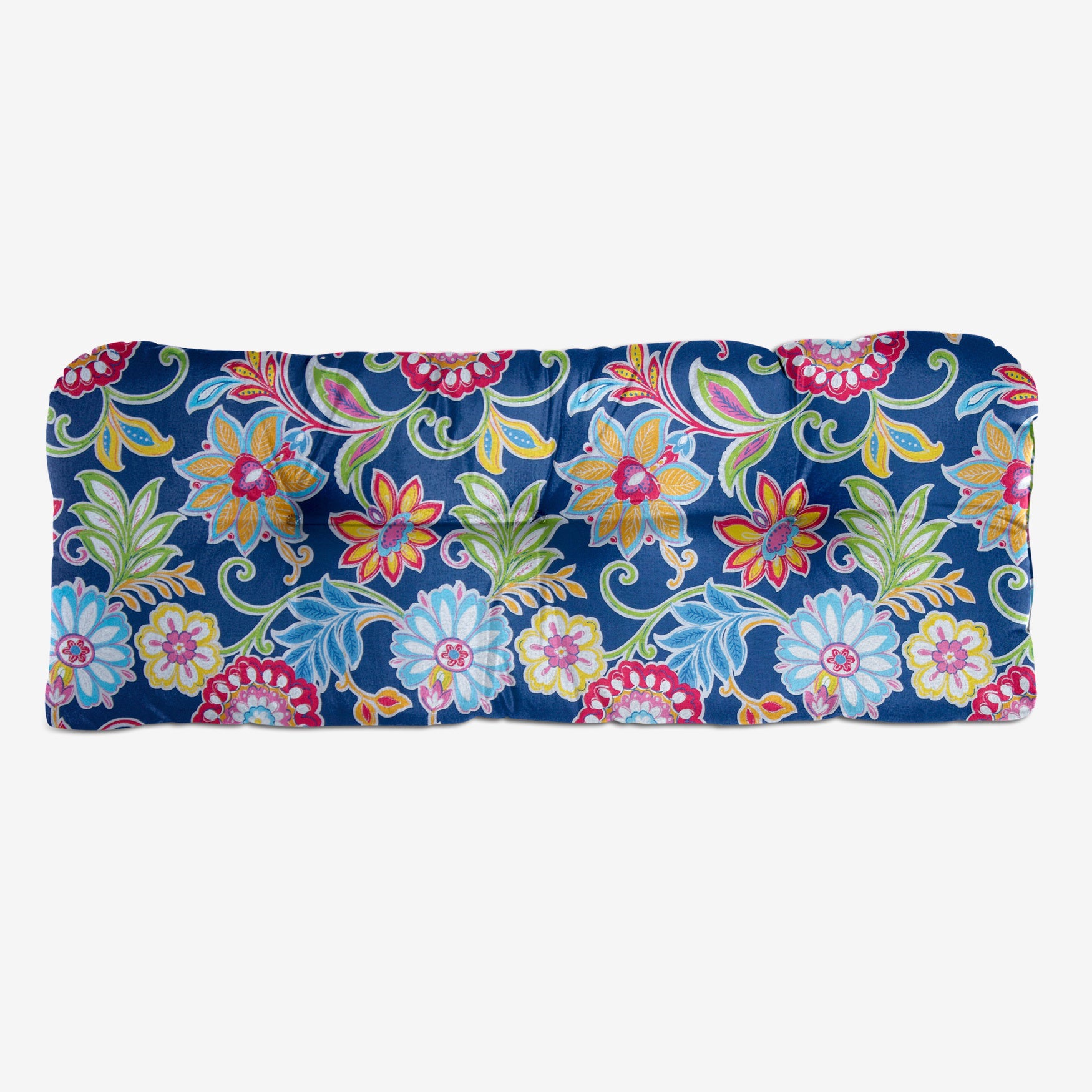 BH Performance Fabric Tufted Wicker Settee Cushion image number 0