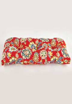 BH Performance Fabric Tufted Wicker Settee Cushion