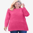 Crewneck Chenille Sweater image number null