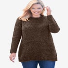 Crewneck Chenille Sweater image number null