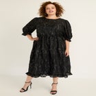 Metallic Jacquard Dress image number null