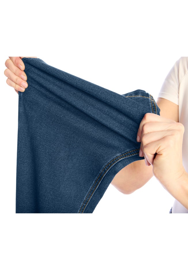 Straight-Leg Stretch Knit Denim Five-Pocket Jeans image number 5