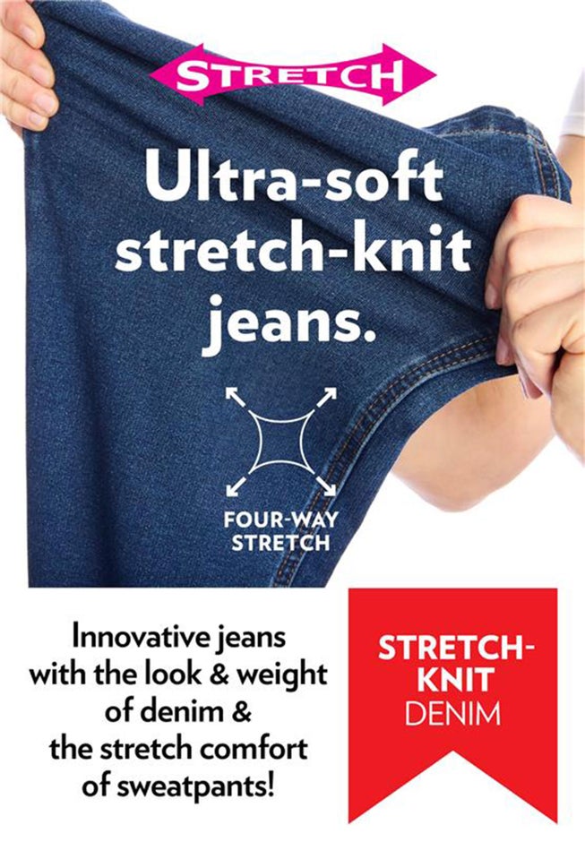 Bootcut Stretch-Knit Denim Five-Pocket Jeans image number 5