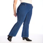 Bootcut Stretch-Knit Denim Five-Pocket Jeans image number null