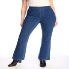 Bootcut Stretch-Knit Denim Five-Pocket Jeans image number null