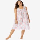 Sleeveless Button Front Night Gown image number null