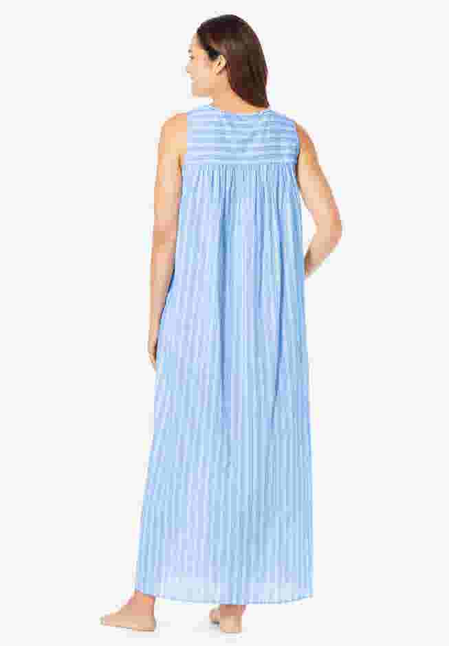 Long Sleeveless Floral Nightgown image number 1