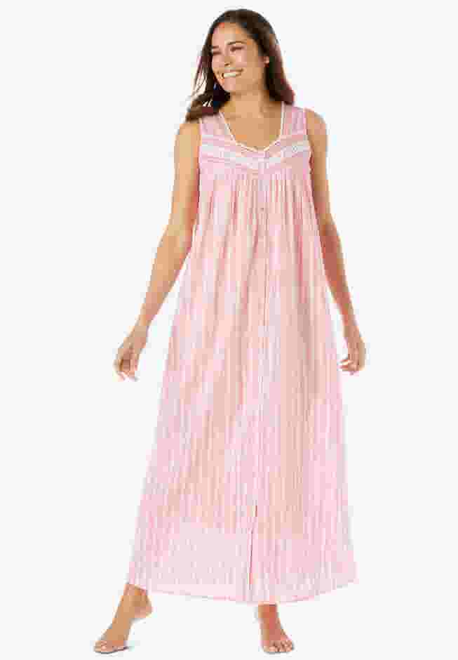 Long Sleeveless Floral Nightgown image number 0