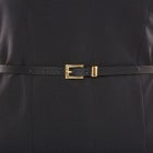 Faux Leather Skinny Belt image number null
