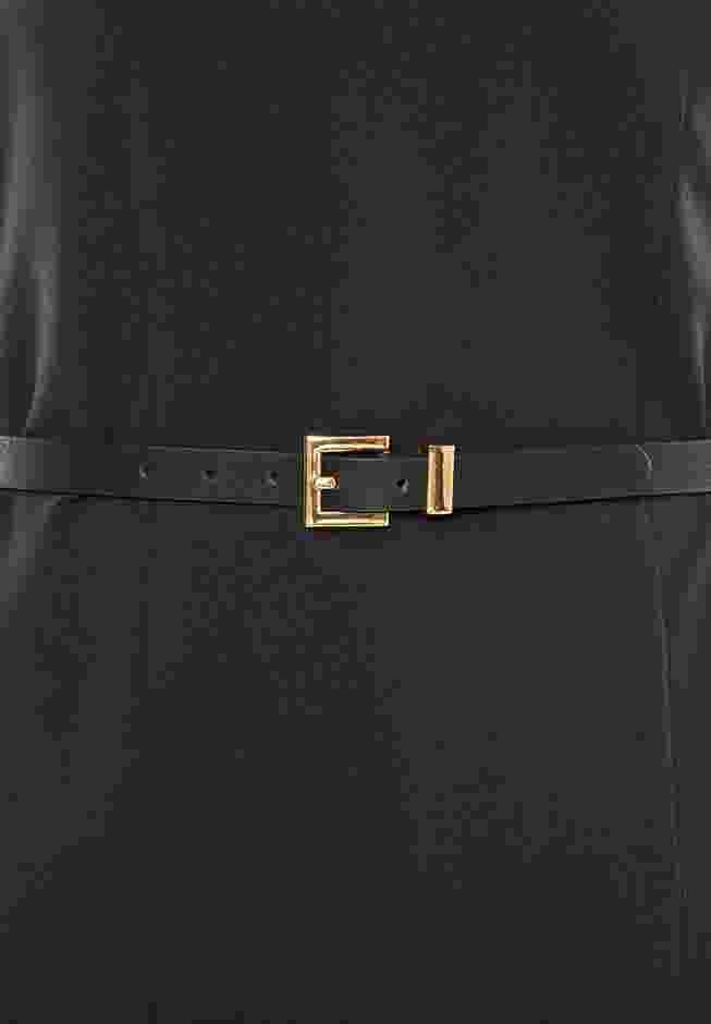 Faux Leather Skinny Belt image number 0