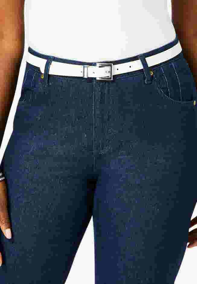 Faux Leather Skinny Belt image number 3
