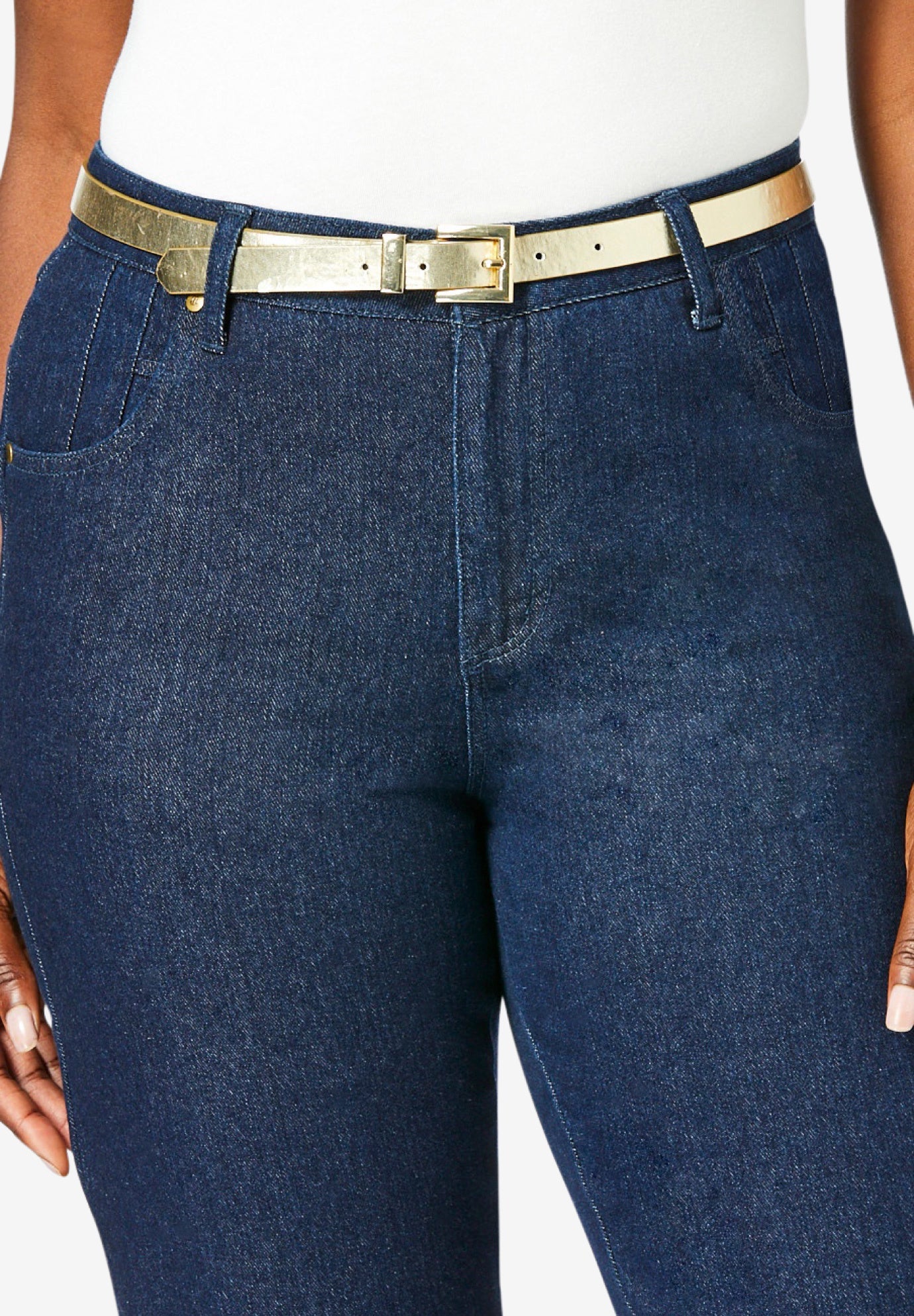 Faux Leather Skinny Belt image number 4